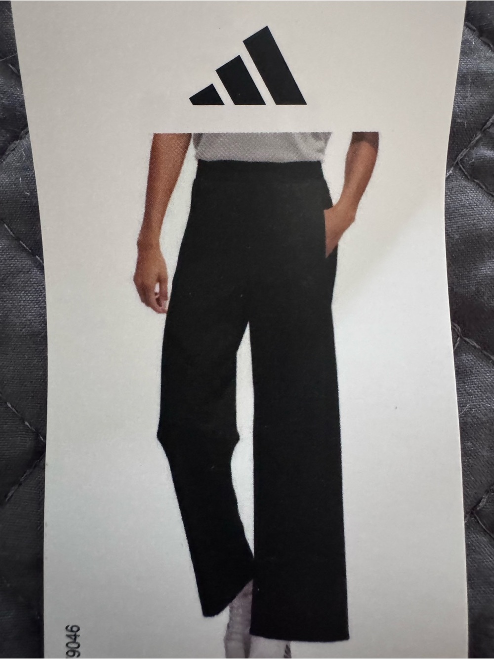 adidas Black Wide Leg Trousers with Tag